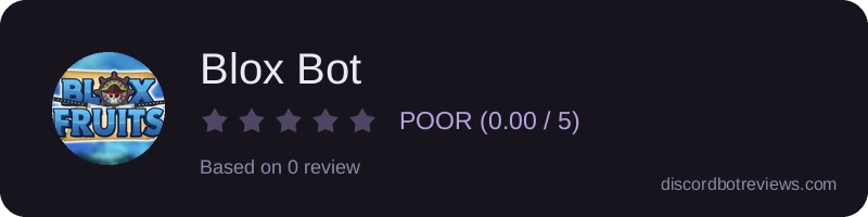 Rating widget preview for Blox Bot