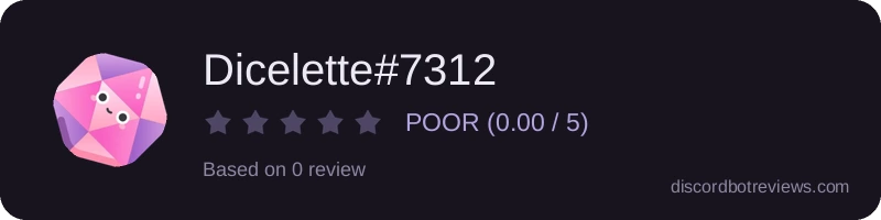 Rating widget preview for Dicelette#7312