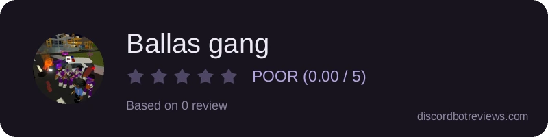 Rating widget preview for Ballas gang