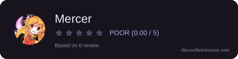 Rating widget preview for Mercer