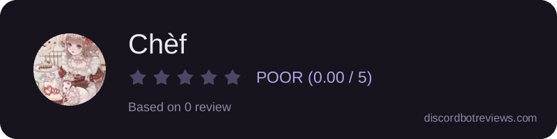 Rating widget preview for Chèf
