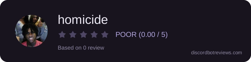 Rating widget preview for homicide