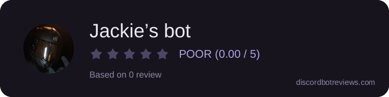Rating widget preview for Jackie’s bot
