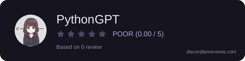 Rating widget preview for PythonGPT