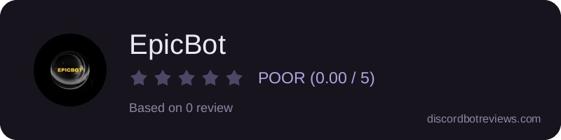 Rating widget preview for EpicBot