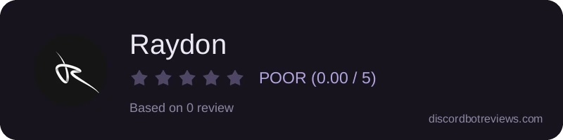 Rating widget preview for Raydon