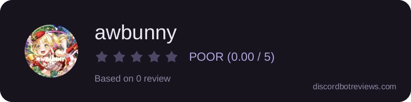 Rating banner for awbunny