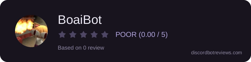 Rating widget preview for BoaiBot