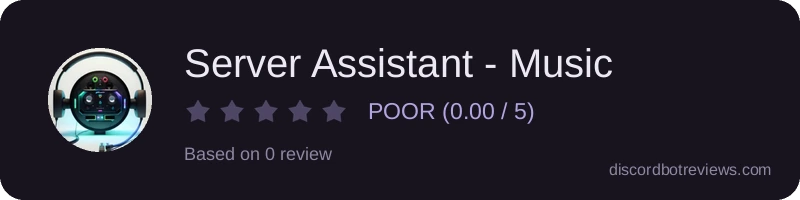 Rating widget preview for Server Assistant - Music