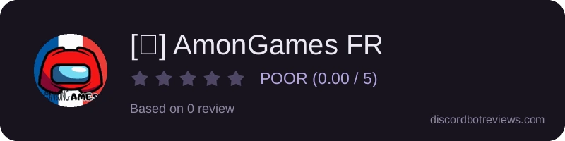 Rating widget preview for [💸] AmonGames FR