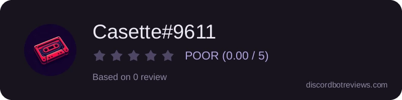 Rating widget preview for Casette#9611