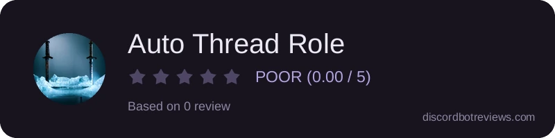 Rating widget preview for Auto Thread Role