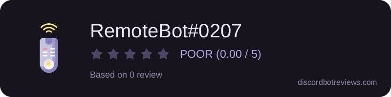 Rating widget preview for RemoteBot#0207