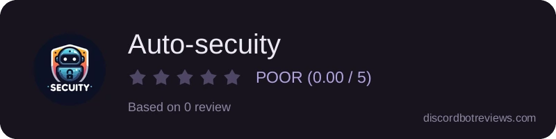 Rating widget preview for Auto-secuity