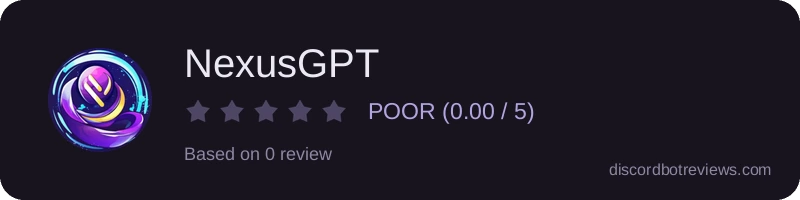 Rating widget preview for NexusGPT