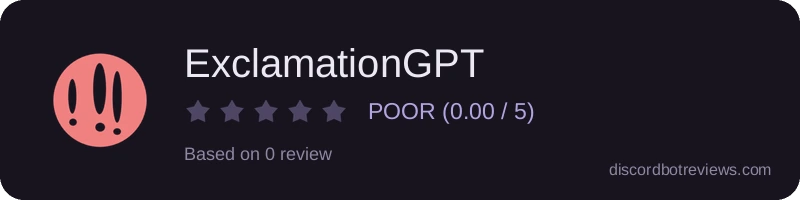 Rating banner for ExclamationGPT