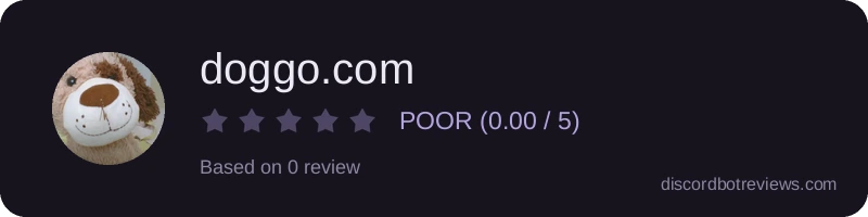 Rating widget preview for doggo.com