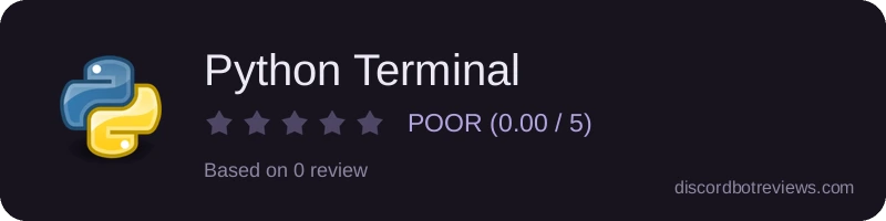 Rating widget preview for Python Terminal