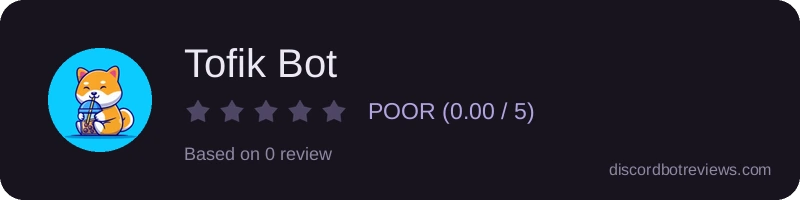 Rating widget preview for Tofik Bot
