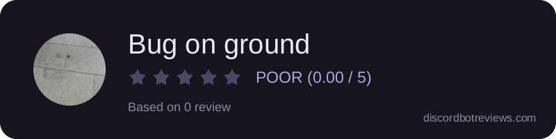 Rating widget preview for Bug on ground