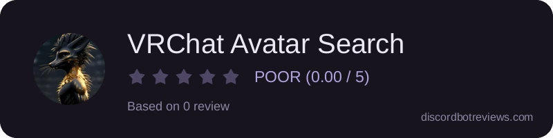 Rating widget preview for VRChat Avatar Search