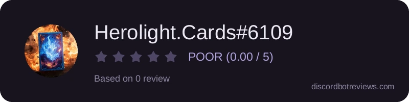 Rating widget preview for Herolight.Cards#6109
