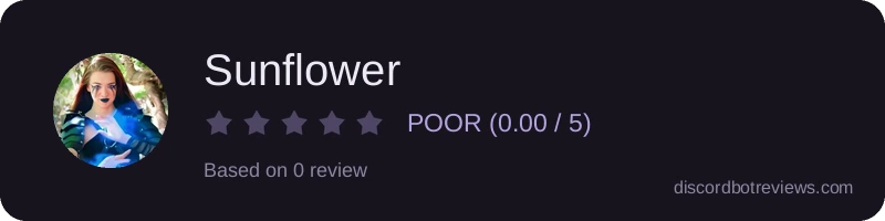 Rating widget preview for Sunflower