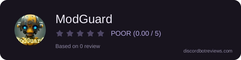 Rating widget preview for ModGuard