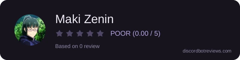 Rating widget preview for Maki Zenin