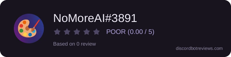Rating widget preview for NoMoreAI#3891
