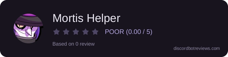 Rating widget preview for Mortis Helper