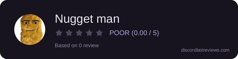 Rating widget preview for Nugget man