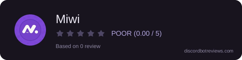 Rating widget preview for Miwi