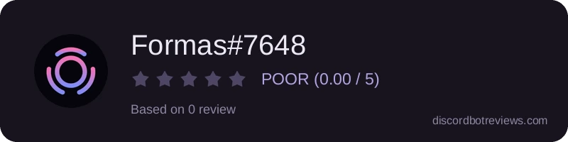 Rating widget preview for Formas#7648