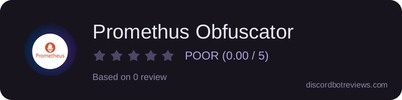 Rating widget preview for Promethus Obfuscator