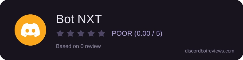 Rating widget preview for Bot NXT