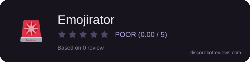 Rating widget preview for Emojirator