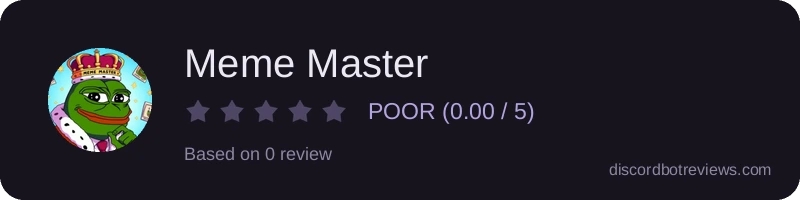 Rating widget preview for Meme Master