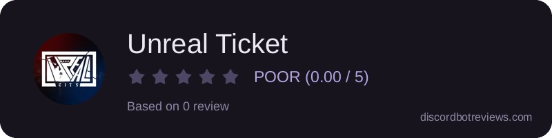Rating widget preview for Unreal Ticket