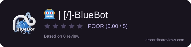 Rating widget preview for 🤖 | [/]-BlueBot