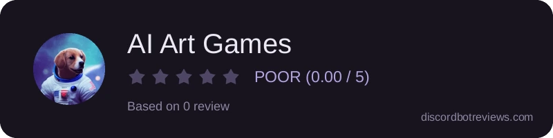 Rating widget preview for AI Art Games