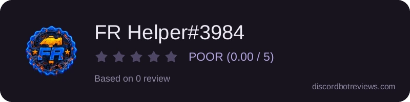 Rating widget preview for FR Helper#3984