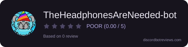 Rating widget preview for TheHeadphonesAreNeeded-bot