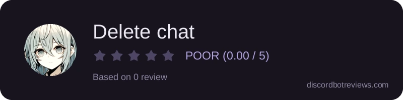 Rating widget preview for Delete chat