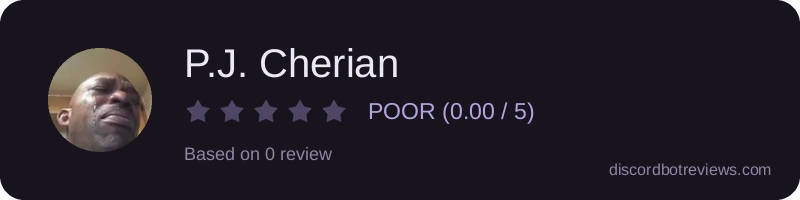 Rating widget preview for P.J. Cherian