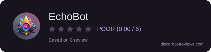 Rating widget preview for EchoBot