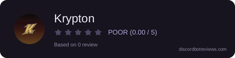 Rating widget preview for Krypton