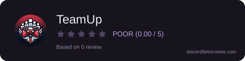 Rating widget preview for TeamUp
