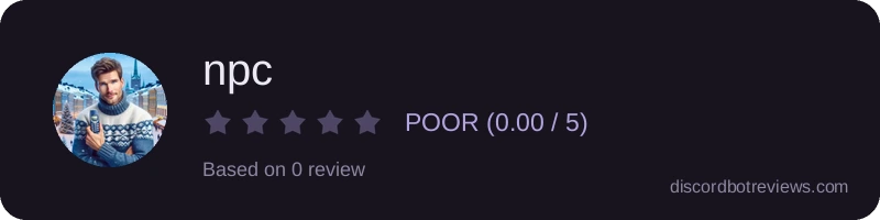 Rating widget preview for npc