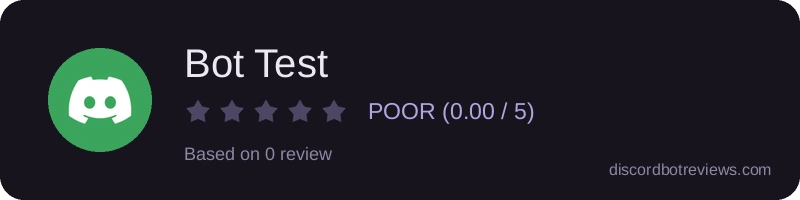 Rating banner for Bot Test